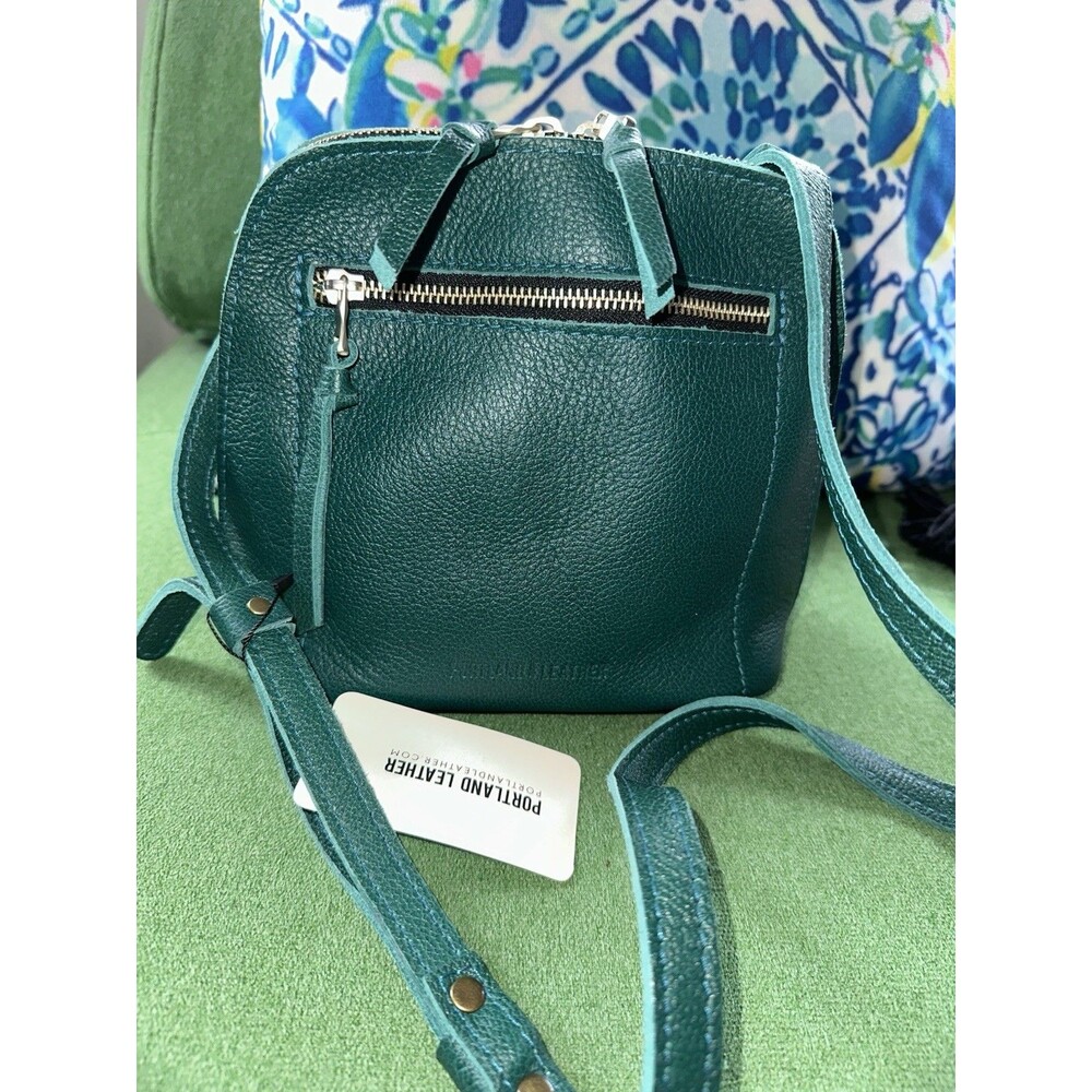 Portland Leather Goods LARGE Luna Crossbody Sea Glass, Great Travel Bag NWT Gift